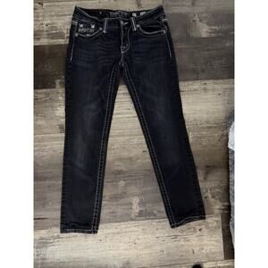 Miss Me Jeans Women’s 27 Dark Wash Buckle Exclusive 33” Inseam Skinny
